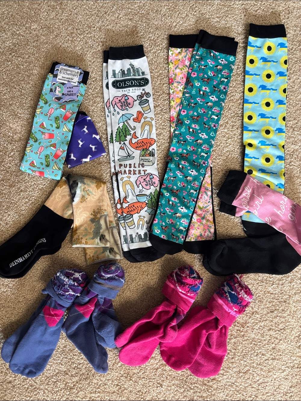 TEN Pairs of Equestrian Tall Socks